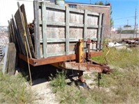 8'x16' Flatbed Trailer, Pintle Hitch, Tandem Axle
