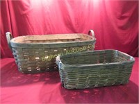 Vintage Baskets Various Sizes & Styles 2pc lot