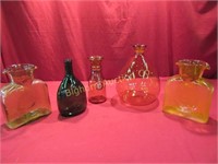 Hand Blown Glass Vase, Various Pitchers, Bottle,