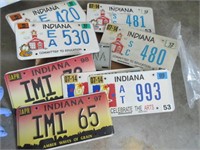 9 indiana license plates