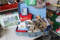 Suitcase of Linens, Placemats & More