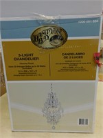 Hampton Bay 3 light chandelier, chrome finish