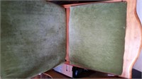 NICE OLD CLOTH GREEN WOODEN CHAIR