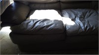 GRAY LEATHER COUCH