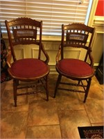 PAIR OF NICE VICTORIAN WOODEN CHAIRS