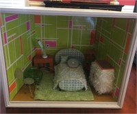 AMERICAN GIRL MINIS GREEN ROOM WITH BED