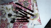 TABLECLOTH, WOODSTEM SILVERWARE , CHINA & MORE