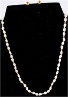 Jewelry 14kt Yellow Gold Pearl Necklace & Earrings