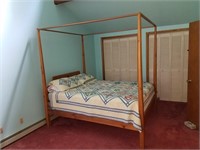 Queen Shaker Canopy Bed Frame