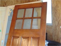 Vintage Wooden Door with Glass