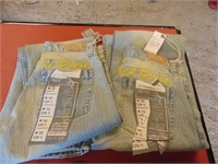 2 New Pair Mens Limestone Washed Raw Denim Jeans