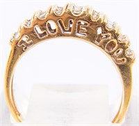 Jewelry 14kt Yellow Gold "I Love You" Ring