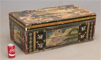 19th c. Continental Painted Trunk