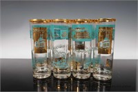 Set of 8 Tall Ferry Boat Glasses