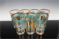 Set of 7 Ferry Boat Glasses - Federal Glass Co