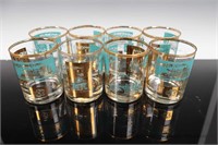 Set of 8 Ferry Boat Glasses- Federal Glass Co.
