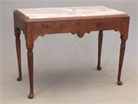 18th c. Queen Anne Marble Top Server
