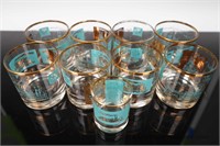 Ferry Boat Glasses - 8 glasses and measuring cup