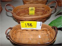 (2) Oval Longaberger Baskets