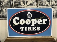 30X45 Cooper Tire Sign Tin single sided