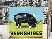 36"X48" Tin Berkshire pig sign