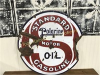 Standard Motor Oil Gasoline Porcelain Sign