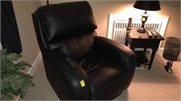 Black leather Electric recliner - like new less