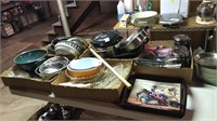 Large Lot of kitchenware cookware Pyrex bowls