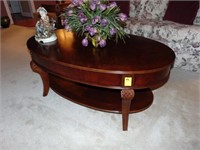 Mahogany coffee table and two end tables