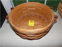 Longaberger Basket w/ leather handles