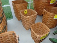 (3) Longaberger graduated canister baskets