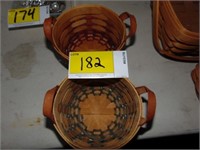 (2) Royce round button baskets