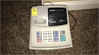 Sharp electronic cash register with key