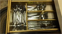 Drawer full of Oneida flatware