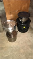 Lot of stock pots and steamer