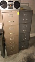 Two metal filing cabinets