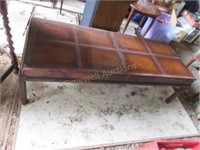 Leather top coffee table