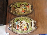 Two large pieces of chalkware