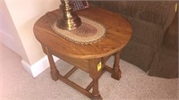 Pair of oval oak end tables excellent condition