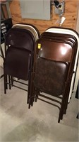11 metal folding chairs
