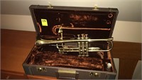 Brass trumpet and case good condition