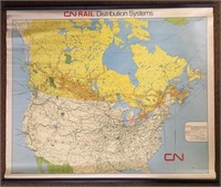 1977 CN RAIL DISTRIBUTION MAP- GOOD ORDER