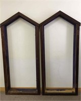 PAIR OF GOTHIC PINE FRAMES-REPURPOSE