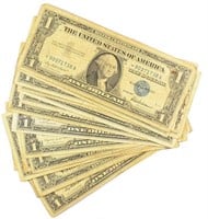 22 Pcs. 1935 and 1957 $1 Silver Certificates.