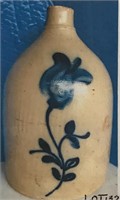 UNMARKED JUG WITH BLUE FLORAL