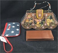 Two Purses and a Wallet