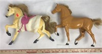 2 Plastic Horse Figurines