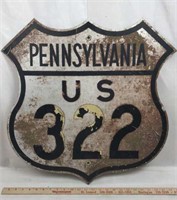 Old Pennsylvania Route 322 Road Sign