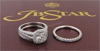 JB Star Platinum Diamond Wedding Set, GIA Cert
