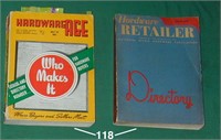 2 Directories: HARDWARE AGE 1951 & RETAILER 1943